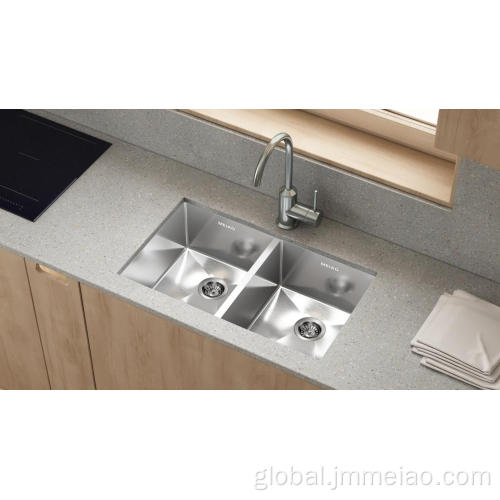 Double Undermount Sink Stainless Steel Double Bowl Undermount Handmade Kitchen Sink Manufactory